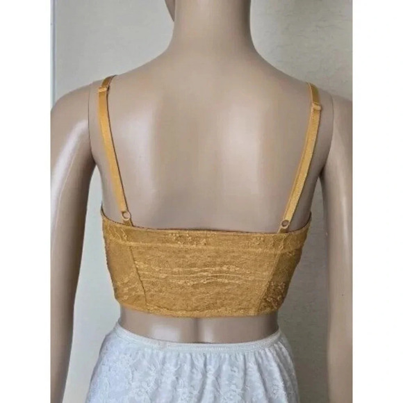 Free People Intimately Everyday Lace Bralette yellow Size S - Picture 3 of 6
